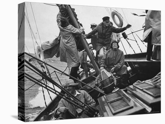 Racing "Maruffa" Battling Storm During Annual Race on Lake Michigan from Chicago to Mackinac Island-William Vandivert-Premier Image Canvas