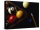 Rack of Pool Balls with Chalk and Cue-Ernie Friedlander-Premier Image Canvas