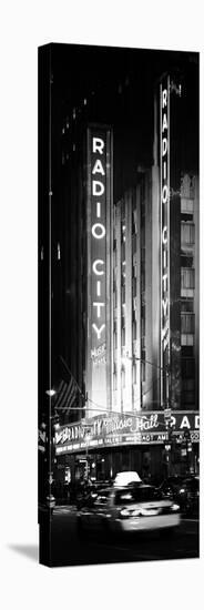 Radio City Music Hall and Yellow Cab by Night, Manhattan, Times Square, New York City-Philippe Hugonnard-Premier Image Canvas