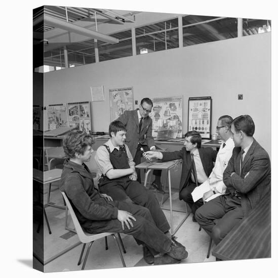 Radio Interview of Schoolboys on a Factory Visit, Stanley Tools, Sheffield, South Yorkshire, 1968-Michael Walters-Stretched Canvas