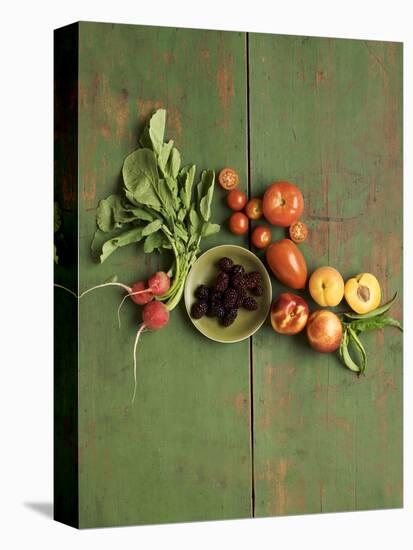 Radishes, Blackberries, Tomatoes and Nectarines-Louise Lister-Premier Image Canvas