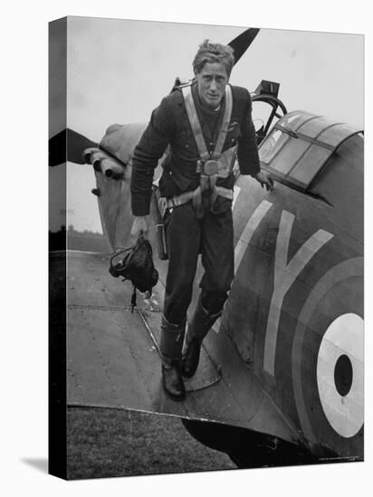 Raf Ace Pilot, South African Albert G. Lewis, After an Engagement with Enemy Planes-William Vandivert-Premier Image Canvas