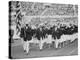 Rafer Johnson Leading USA Athletes During the Opening Day. 1960 Olympics. Rome, Italy-Mark Kauffman-Premier Image Canvas