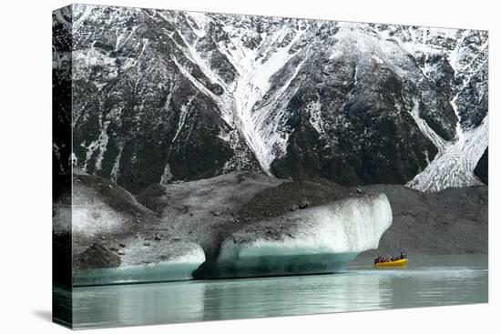 Raft on the Tasman Glacier Terminal Lake, South Island, New Zealand-David Noyes-Premier Image Canvas