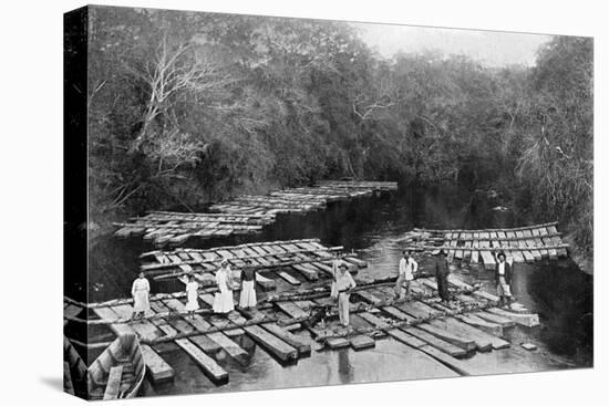 Rafts on the Tebicuary-Mi River, Paraguay, 1911-null-Premier Image Canvas