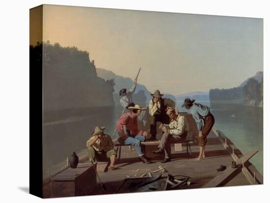 Raftsmen Playing Cards, 1847-George Caleb Bingham-Premier Image Canvas