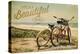 Ragged Point, California - Life is a Beautiful Ride - Beach Cruisers-Lantern Press-Stretched Canvas