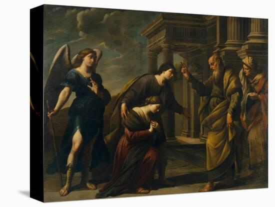 Raguel's Blessing of Her Daughter Sarah before Leaving Ecbatana with Tobias, C. 1640-Andrea Vaccaro-Premier Image Canvas