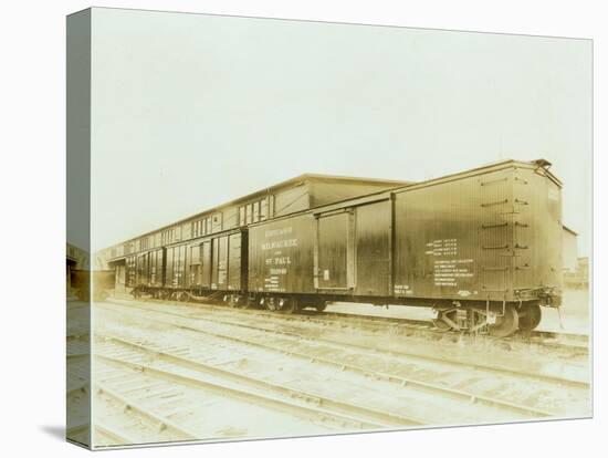 Railroad Boxcar, Chicago-Milwaukee-St. Paul Line, Circa 1920s-Marvin Boland-Premier Image Canvas