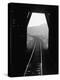 Railroad Tracks as Seen Through the Tunnel-Peter Stackpole-Premier Image Canvas