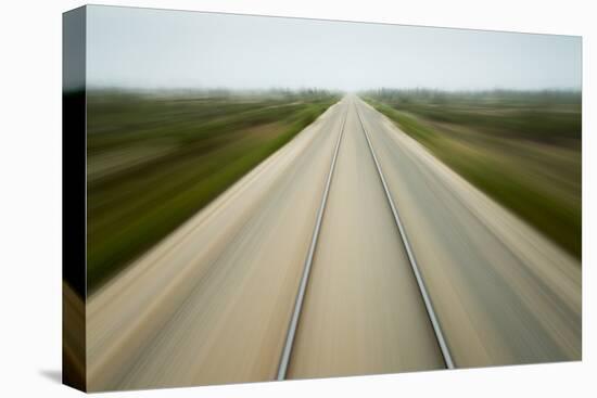 Railroad Tracks, Churchill, Manitoba, Canada-Paul Souders-Premier Image Canvas