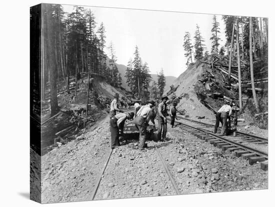 Railroad Workers, Circa 1919-Asahel Curtis-Premier Image Canvas