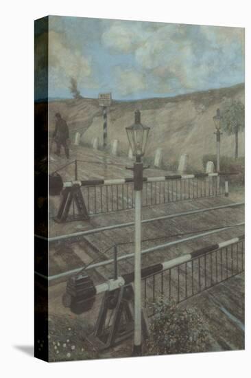 Railway Cycle: Boom Barrier-Hans Baluschek-Stretched Canvas