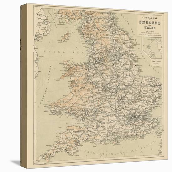 Railway Map of England and Wales-null-Premier Image Canvas