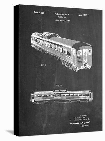 Railway Passenger Car Patent-Cole Borders-Stretched Canvas
