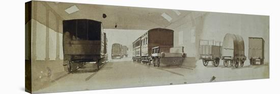 Railway Rolling Stock, 1846 (Wash Drawing)-John Cooke Bourne-Premier Image Canvas