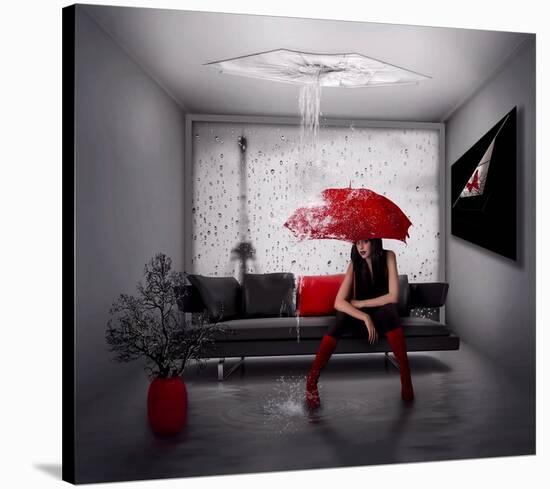 Rain In Paris-Natalia Simongulashvili-Stretched Canvas