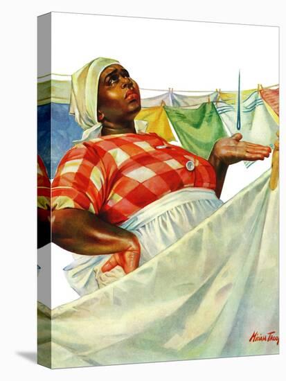 "Rain on Laundry Day," June 15, 1940-Mariam Troop-Premier Image Canvas