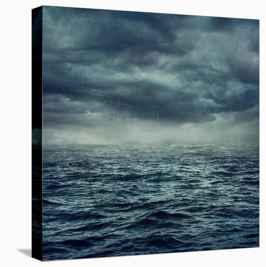 Rain over the Stormy Sea-egal-Stretched Canvas