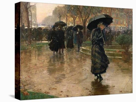 Rain Storm, Union Square, 1890-Childe Hassam-Premier Image Canvas