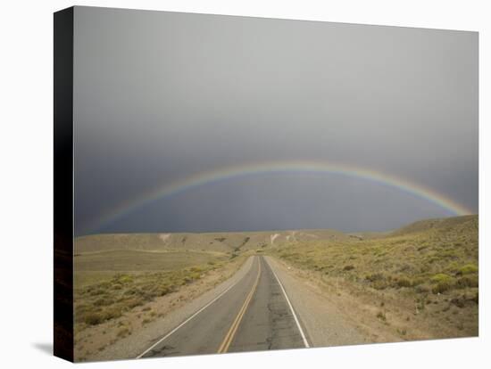 Rainbow Above the Pampas and Highway, Argentina, South America-Colin Brynn-Premier Image Canvas