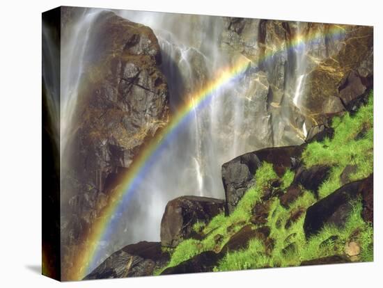 Rainbow at the Base of Bridal Veil Falls, Yosemite National Park, California, USA-Christopher Talbot Frank-Premier Image Canvas