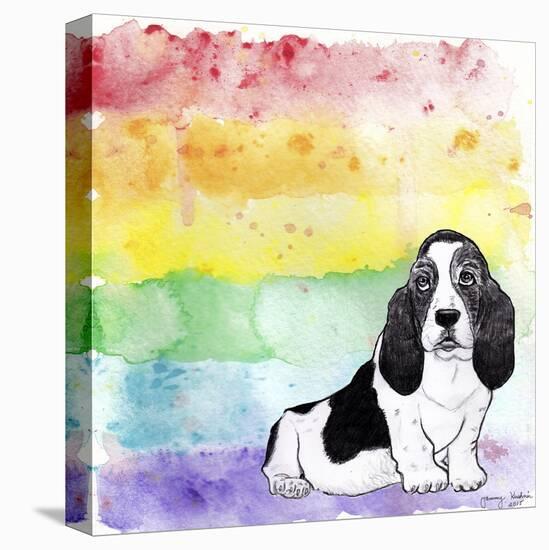 Rainbow Basset Hound-Tammy Kushnir-Premier Image Canvas