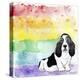 Rainbow Basset Hound-Tammy Kushnir-Premier Image Canvas