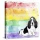 Rainbow Basset Hound-Tammy Kushnir-Premier Image Canvas