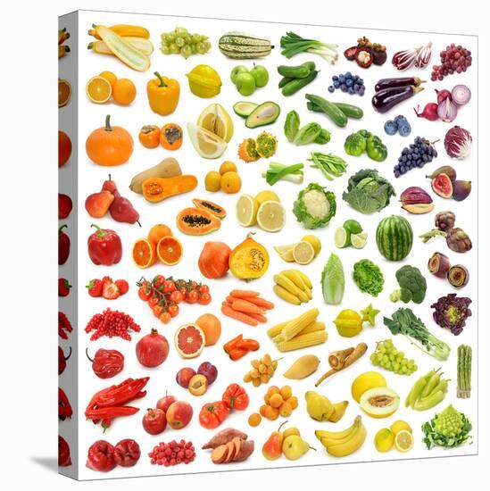 Rainbow Collection of Fruits and Vegetables-egal-Premier Image Canvas