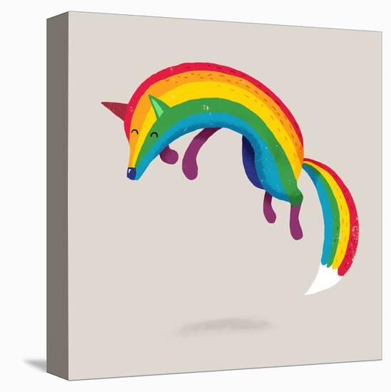 Rainbow Fox-Michael Buxton-Stretched Canvas