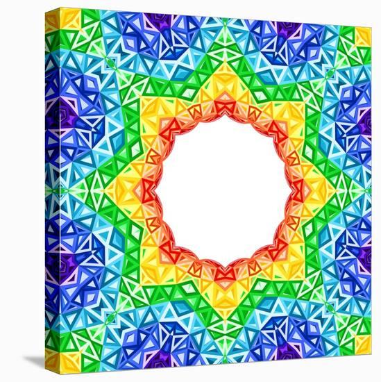 Rainbow Kaleidoscope Colorful Background-art_of_sun-Stretched Canvas