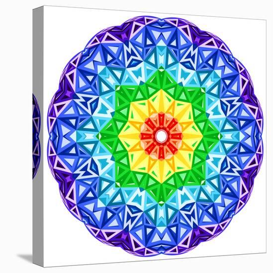 Rainbow Kaleidoscope Vibrant Circle-art_of_sun-Stretched Canvas