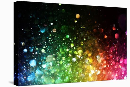 Rainbow Of Lights-SSilver-Stretched Canvas