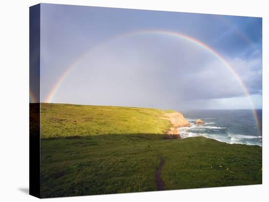 Rainbow Over Chimney Rock, California-George Oze-Premier Image Canvas