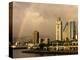 Rainbow Over Honolulu, Hawaii, USA-Savanah Stewart-Premier Image Canvas