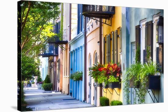 Rainbow Row I, Charleston South Carolina-George Oze-Premier Image Canvas