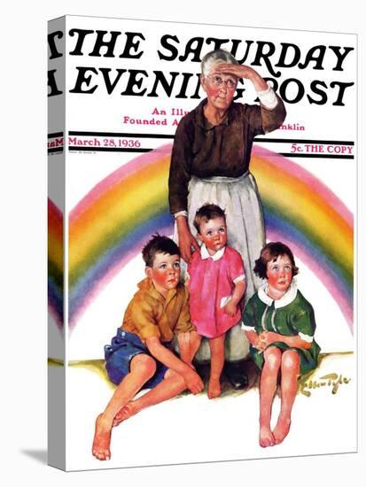"Rainbow," Saturday Evening Post Cover, March 28, 1936-Ellen Pyle-Premier Image Canvas