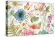 Rainbow Seeds Flowers I on Wood-Lisa Audit-Stretched Canvas