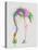 Rainbow Splash Flamingo 3-Fab Funky-Stretched Canvas