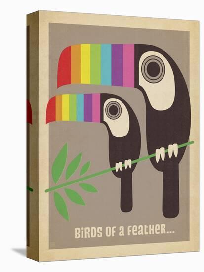 Rainbow Toucans-Anderson Design Group-Stretched Canvas