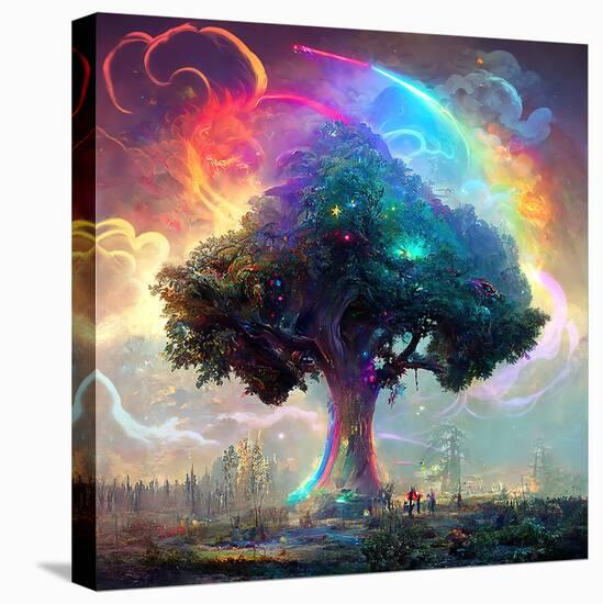 Rainbow Tree-null-Stretched Canvas