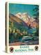 Rainier National Park - Stampede Pass, Washington - Vintage Railroad Travel Poster, 1920s-Gustav Wilhelm Krollmann-Stretched Canvas