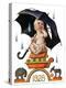 "Raining on Baby New Year,"December 31, 1927-Joseph Christian Leyendecker-Premier Image Canvas