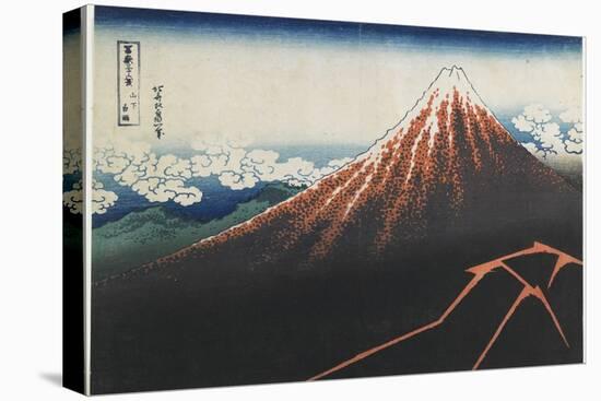 Rainstorm Beneath the Summit, 1831-1834-Katsushika Hokusai-Premier Image Canvas