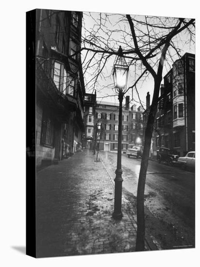 Rainy Beacon Hill St at Dusk During Series of Boston Stranglings-Art Rickerby-Premier Image Canvas