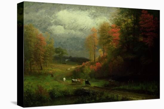 Rainy Day in Autumn, Massachusetts, 1857-Albert Bierstadt-Premier Image Canvas