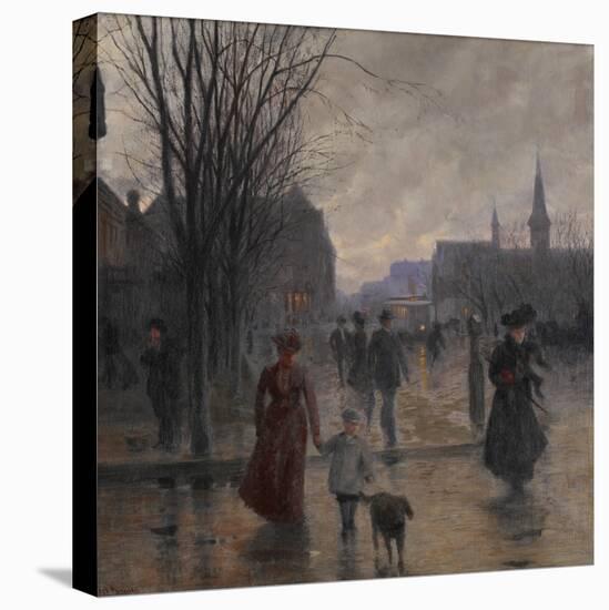 Rainy Evening on Hennepin Avenue, C.1902-Robert Koehler-Premier Image Canvas