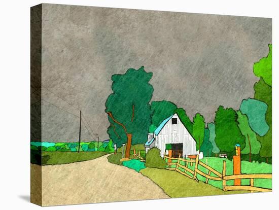 Rainy Season on the Farm-Ynon Mabat-Stretched Canvas