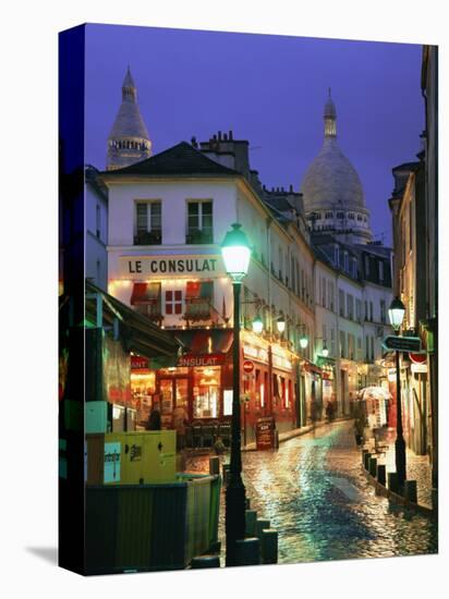 Rainy Street and Dome of the Sacre Coeur, Montmartre, Paris, France, Europe-Gavin Hellier-Premier Image Canvas